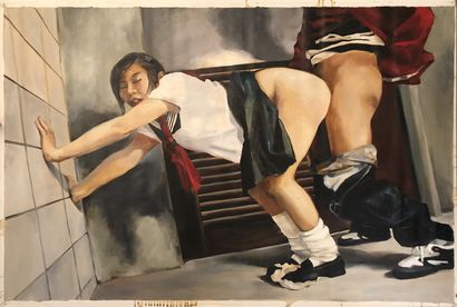 null 
UKRAINE.Mascha SHUBINA (Ukrainian painter, born in 1979). Fuck IV, 2004. Oil...