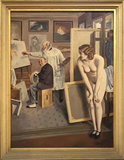 Daniel JUNGMAN. The Art Lover, 1951. Oil...