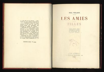 Paul VERLAINE. Les Amies, Filles. Le Livre,...