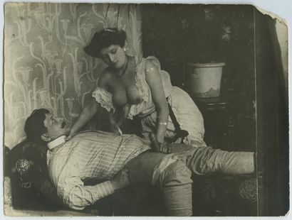 null RUSSIA. SAINT-PETERSBURG. Pornographic scenes in costume, circa 1900. 31 period...