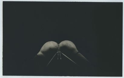null Richard LAILLIER (born 1961). Second night, 1998. Black stone drawing on cardboard,...