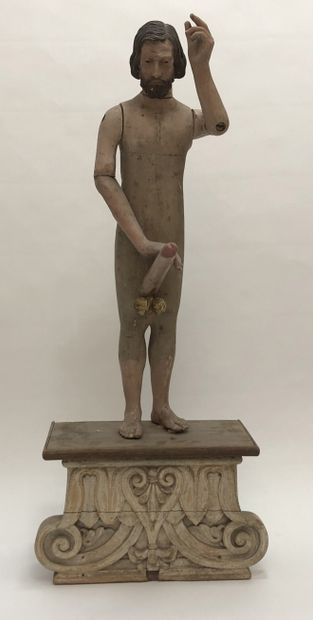 null [Unidentified artist]. The Blessed, 19th century. Sculpture on wood and polychrome...