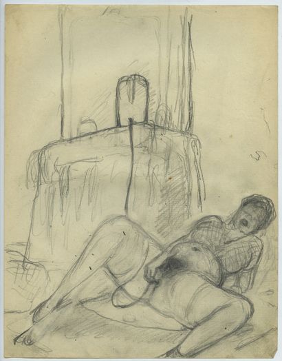 null Frans de GEETERE (1895-1968). Suite lavement. 13 dessins au crayon, 27 x 21...