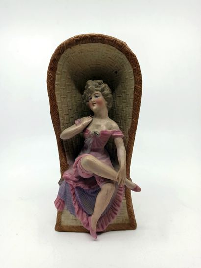 null 4 COOKIES ON THE THEME OF THE BATHER. Bather in cookie on armchair. Height 20...