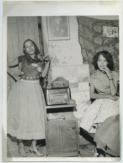 null ETHIOPIA. Reportage on prostitution in Addis Ababa, circa 1960. 13 vintage silver...