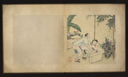CHINA. Marital scene, first half of the 20th...