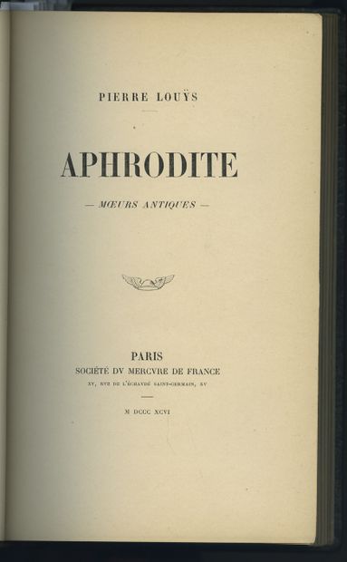 null [EXAMPLE WITH 11 ORIGINAL AQUARELLES] Pierre LOUŸS - Paul-Émile BÉCAT. Aphrodite,...
