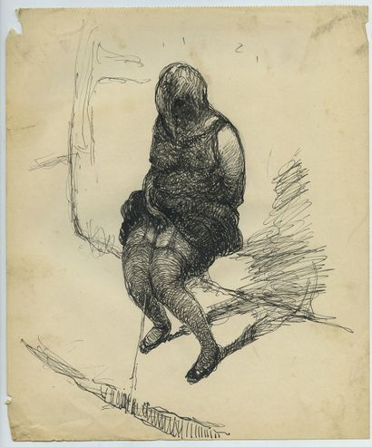 null Frans de GEETERE (1895-1968). Études de nu et scènes érotiques. 17 dessins à...