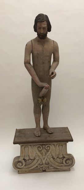 null [Unidentified artist]. The Blessed, 19th century. Sculpture on wood and polychrome...