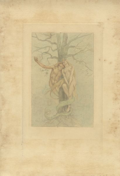 null Félicien ROPS. Eritis similes. Engraving in color with the spotting, by A. Bertrand...