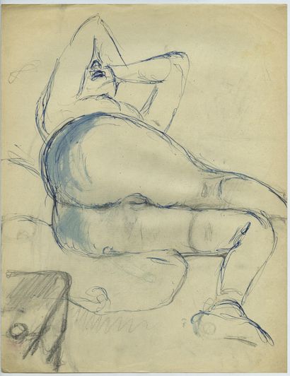 null Frans de GEETERE (1895-1968). Études de nu et scènes érotiques. 17 dessins à...