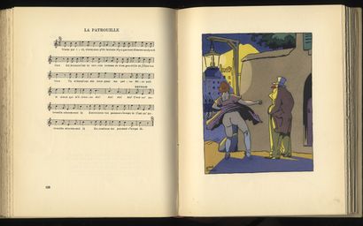 null [ENRICHED WITH 2 ORIGINAL WATERCOLOR DRAWINGS]. Joseph HÉMARD. Songs from the...