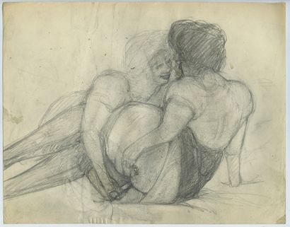 null Frans de GEETERE (1895-1968). The Two Friends, circa 1950. 10 pencil drawings,...