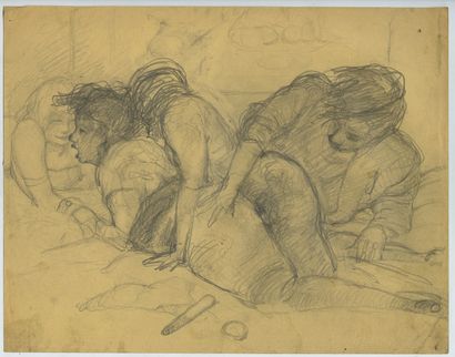 null 
Frans de GEETERE (1895-1968). The Two Friends, circa 1950.10 drawings, 27 x...