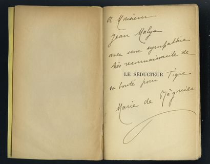 null [Marie de RÉGNIER] Gérard d'HOUVILLE. The Seducer. Fayard, Paris, 1914. In-8...