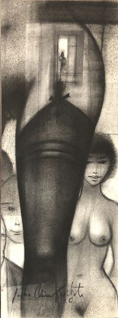 null POLAND. Sacha CHIMKEVITCH (1920-2006). Erotic scenes, circa 1980. 8 mixed media...