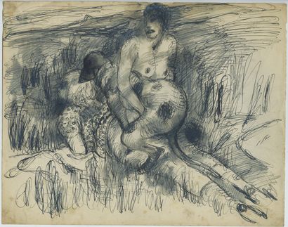 null Frans de GEETERE (1895-1968). Nude studies and erotic scenes. 17 drawings in...