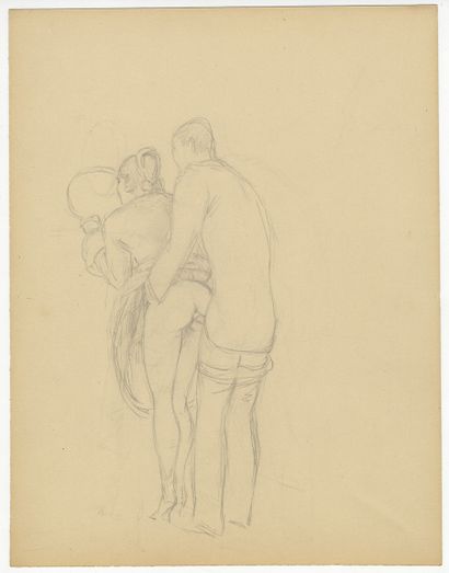 null [Jean MORISOT (1899-1967)] Jean de SAUTEVAL. Scènes de genre, 1930-1960. 7 dessins...