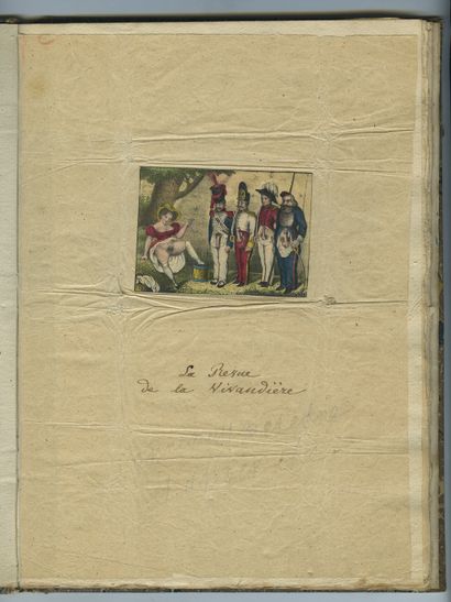 null Scenes of genre, around 1860. Portfolio in-4 containing 3 lithographs, 6 x 8,5...