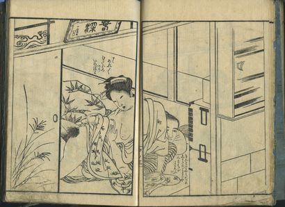 null 
CURIOSA.

ESTAMPES JAPONAISES. Visite chez les geishas, début du xxe siècle....