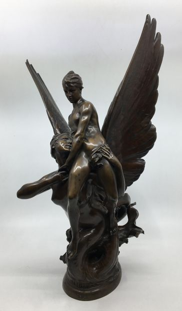 null Denys PUECH (1854-1942) - BARBEDIENNE. The Siren, Rome, 1890. Bronze, 48,5 cm....