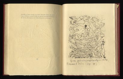 null Louis ARAGON - André MASSON. Le Con d'Irène. 1928. In 4 of 85 pages, red morocco,...