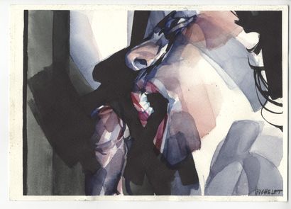 null Henri RICHELET. Sexualities, around 2010. 13 watercolor and pencil drawings....
