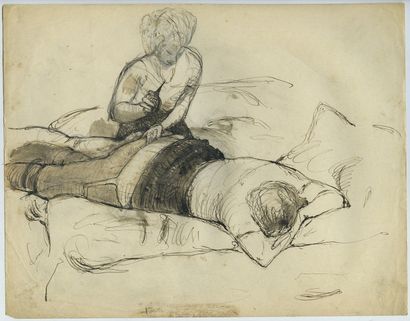 null Frans de GEETERE (1895-1968). Nude studies and erotic scenes. 17 drawings in...