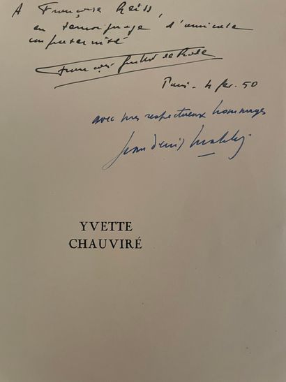 null 
Yvette Chauviré (1917-2016)

Un petit lot comprenant, quatre photos,

Un livre...