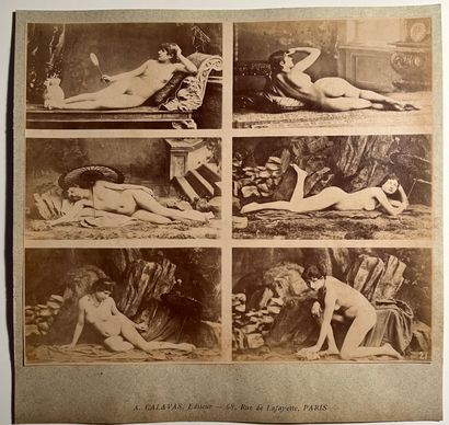 null A. CALAVAS (Éditeur)

Étude de nus pour peintre, nus féminins en atelier : allongés...