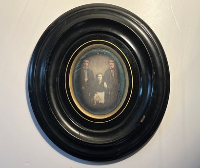 Daguerreotype 
portrait of a sibling, a young...