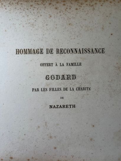 null “Hommage de Reconnaissance offert à la Famille Godard par les Filles de la Charité...