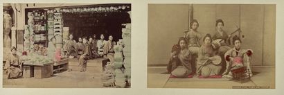 null Japan

Portrait of woman with parasol, Japanese women washing kimonos, women...