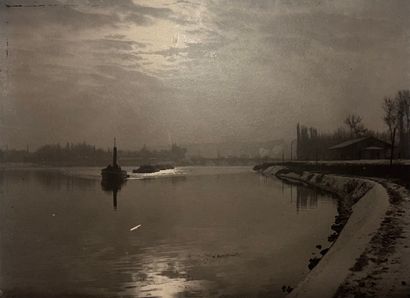 Charles JACQUIN (XIX) 
The Banks of the Seine,...