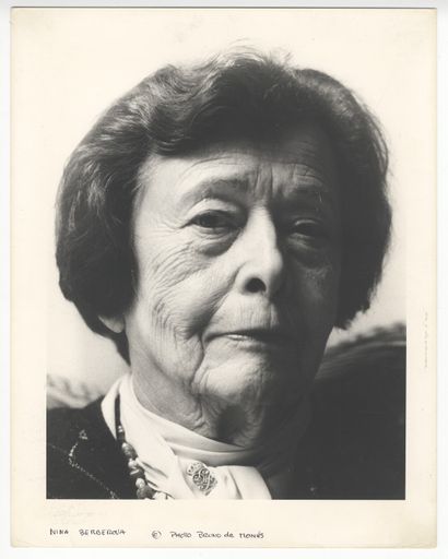 null Nina BERBEROVA (1901-1993), femme de lettres et poétesse russe-américaine. Épreuve...