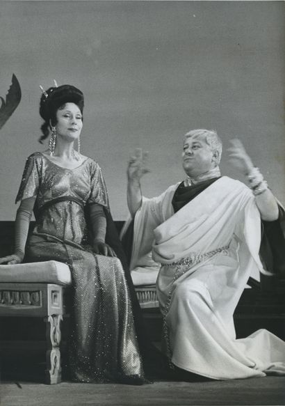 null ARLETTY (1898-1992), actrice et chanteuse et Francis BLANCHE (1921-1974), auteur,...