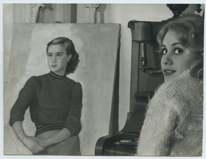 null Michèle BARDOLLET (born 1939), actress. Vintage silver print, 12,4 x 16 cm....