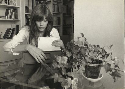 null Françoise HARDY (born in 1944), singer-songwriter and actress. Silver print...