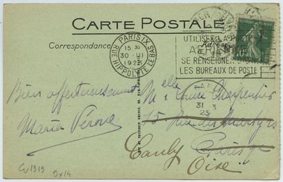 null Maria VÉRONE (1874-1932), French freethinker and feminist. Autograph postcard...