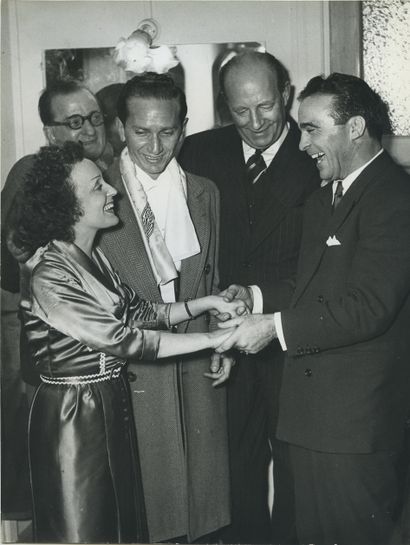 null Edith PIAF (1915-1963), singer, lyricist, composer and actress with Marcel CERDAN...