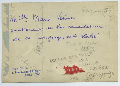 null 
Maria VÉRONE (1874-1938), libre-penseuse, avocate et féministe, et Mlle KALOÉ....