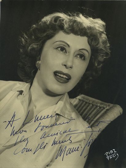 null Marie JOSÉ (1914-2002), singer and actress. Vintage silver print 24 x 18 cm....