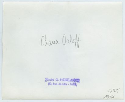 null Chana ORLOFF (1888-1968), sculptor. Vintage silver print, 13 x 16 cm. Stamp...