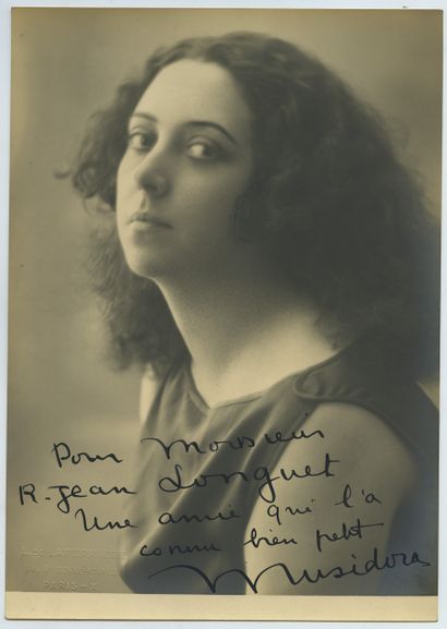 null MUSIDORA (1889-1957), actress and director. Vintage silver print, 24 x 16.8...