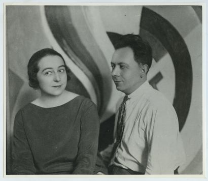 null Sonia DELAUNAY (1885-1979), et Robert DELAUNAY (1885-1941), artistes. Contretype...