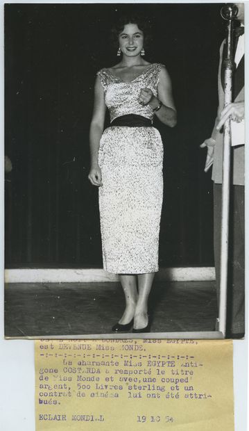 null Antigone COSTANDA (born in 1934), model, beauty queen. Miss World 1954. Vintage...
