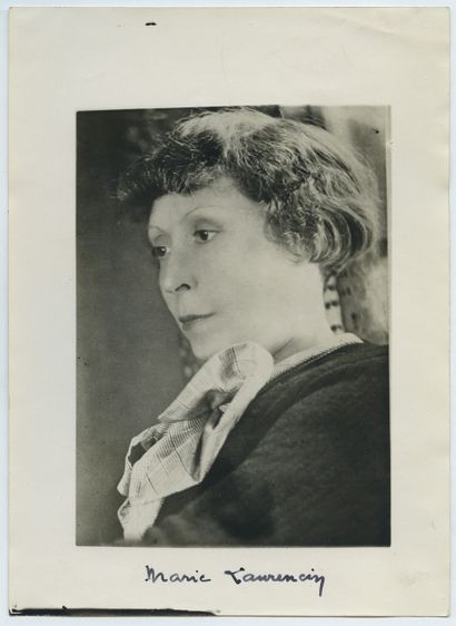 null Marie LAURENCIN (1883-1956), painter, engraver and illustrator. Vintage silver...