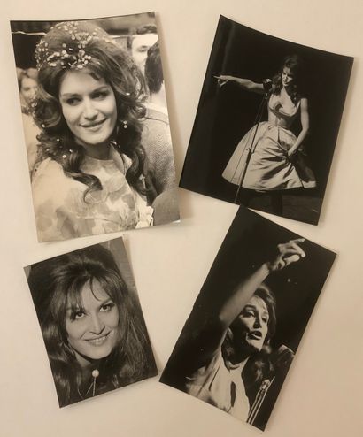null DALIDA (1933-1987), singer and actress. 4 silver prints of the period, various...