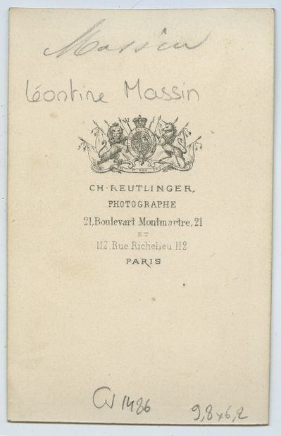 null [COURTISANES] Léontine MASSIN (1847-1901), artiste et demi-mondaine. Épreuve...
