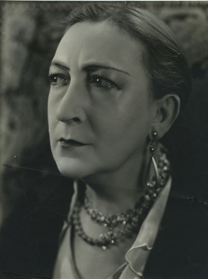 null Marguerite MORENO (1871-1948), actrice. Épreuve argentique d'époque 23,5 x 17...